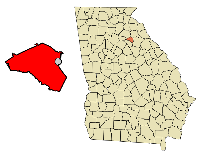 Datei:Clarke County Georgia Incorporated and Unincorporated areas Athens Highlighted.svg.png