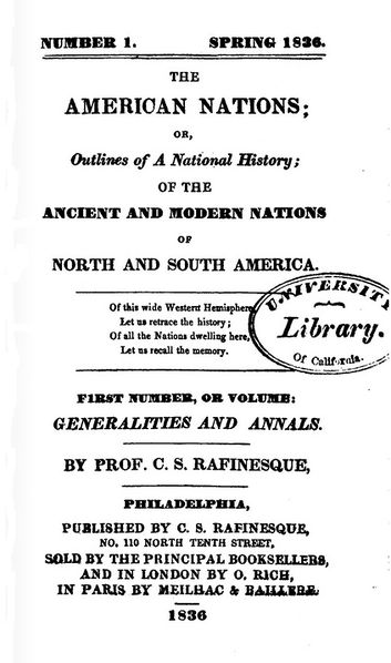 Datei:The Amerian Nations 1836 - Titelblatt.jpg
